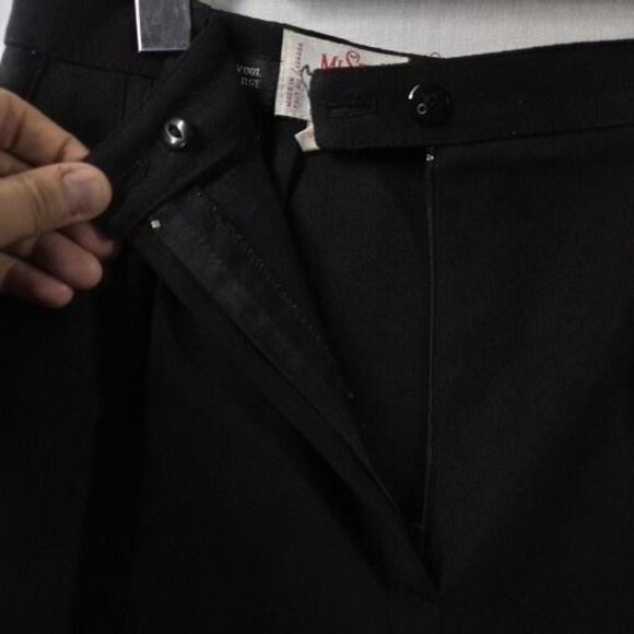 Vintage Mister Leonard Pants Womens 12 Black Wool Pleated Trousers High Rise - Picture 7 of 11
